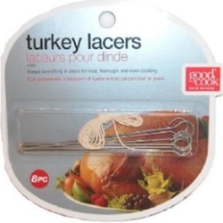 Bradshaw 25980 Stainless Steel Turkey Lacer Pack - 8 Pack of 6