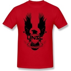 Ypzrz Game of Thrones Halo Unsc Games Logo Screw Neck Red Tee