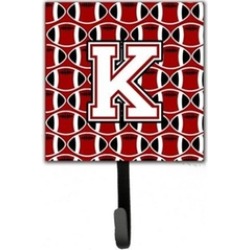 Carolines Treasures CJ1082-KSH4 Letter K Football Cardinal & White Leash