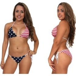 Women's Juniors USA Flag 2-Piece Bikini Swimwear