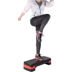 27" Fitness Aerobic Step Adjust 4" - 6" - 8" Exercise Stepper w/Riser