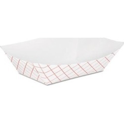 Dixie Food Service DXERP50 0.5 lbs Kant Leek Polycoated Paper Food Tray Red Plai