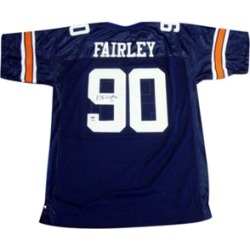 Autographed Nick Fairley Auburn Tigers Blue Custom Jersey