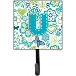 Carolines Treasures CJ2006-USH4 Letter U Flowers And Butterflies Teal Blue Leash