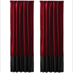 Lush Decor Milione Fiori Curtain Panel Pair, Red
