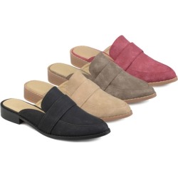 Journee Collection Women's Almond Toe Slip-On Mules