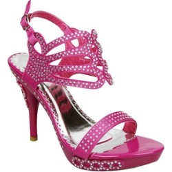 Jeweled Open Toe Strappy Rhinestone Platform High Heel Sandal Shoes