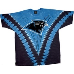 License NFL Carolina Panthers Logo V dye Tie Dye T shirt 2 Sided Shirt