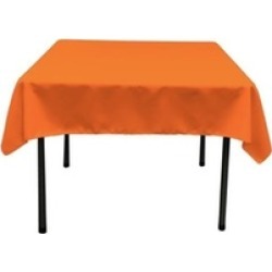 LA Linen TCpop52x52-OrangeP48 Polyester Poplin Square Tablecloth Orange - 52 x 5