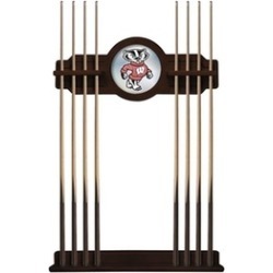 Holland Bar Stool CueETudWI-Bdg Wisconsin Badger Cue Rack in English Tudor Finis