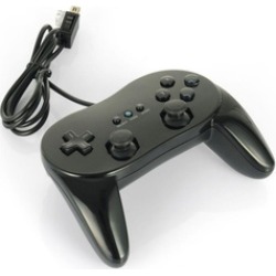 Black Pro Classic Gaming Controller for Nintendo Wii