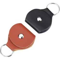 2 PCS PU Leather Guitar Picks Holder, Keychain Plectrum Cases