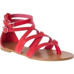 Riverberry Women's 'Laguna' Lizard-print Gladiator Sandals, Red