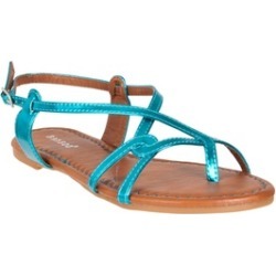 Riverberry Women's 'Morris' Openwork Patent Sandals, Turquoise