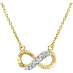 Bling Jewelry Gold Plated Silver Two Tone Pave CZ Infinity Necklace