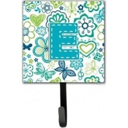 Carolines Treasures CJ2006-ESH4 Letter E Flowers And Butterflies Teal Blue Leash