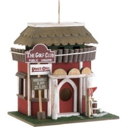 Rustic Golf Course Clubhouse Birdhouse