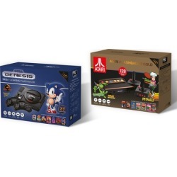Sega Genesis Flashback or Atari Flashback 9 Gold Console with Wireless Controllers and HDMI Cable