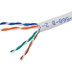 MP 1000ft Cat5e-White Ethernet Bulk Cable Stranded 350Mhz UTP CM 24AWG
