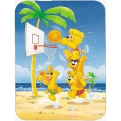 Carolines Treasures APH0388LCB Bears Playing Basketball Glass Cutting Board