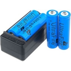 3000mAh 18650 Battery 3.7v Li-ion Rechargeable Battery and Charger (Set of 4)