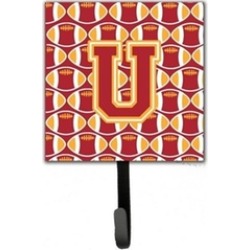 Carolines Treasures CJ1070-USH4 Letter U Football Cardinal & Gold Leash