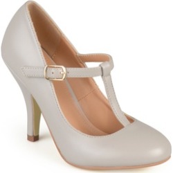 Journee Collection Womens Matte Finish T-strap Pumps