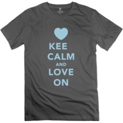 Ytaze Keep Calm And Love On DeepHeather Adult Tee