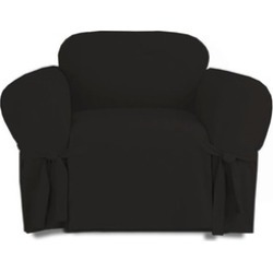 Linen Store SC406714 Microsuede Slip Furniture Protector for Chair Black Linen Store SC406714 Microsuede Slip Furniture Protector for Chair Black