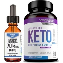 BHB Keto Weight Loss Capsules with Garcinia Cambogia Drops (2-Pack)