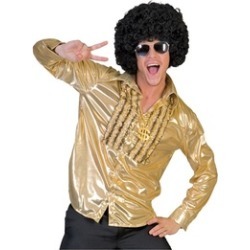 Costumes For All Occasions FF783166 Saturday Night Shirt Gold Med