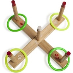 Champion Sport QS1 Ring Toss Set, Plastic-Wood, Assorted Colors