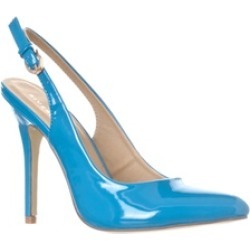 Riverberry 'Lucy' Pointed-Toe Sling Back Pump Heels, Blue Patent