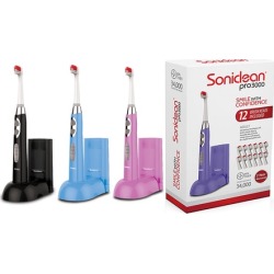 Soniclean Pro 3000 Sonic Toothbrush with 12 Brush Heads