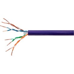 Monoprice Cat6 Ethernet Bulk Cable Solid UTP CMP Plenum 1000ft Purple