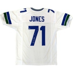 Autographed Walter Jones Seattle Seahawks White Custom Jersey