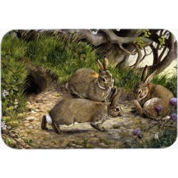 Carolines Treasures BDBA0136LCB Rabbits & the Rabbit Hole Glass Large Cutting Bo