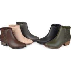 Journee Collection Womens Almond Toe Stacked Heel Booties
