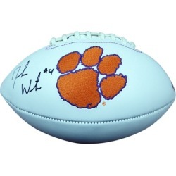 Autographed Deshaun Watson Clemson Tigers Logo Football