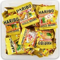 Haribo Gold-Bears/ Hapy Cola Minis 1 pound - Approximately 38 individual packs