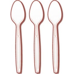 Fineline Settings 2502-CL Flairware Full Size Extra Heavy Cutlery Spoons - Boxed