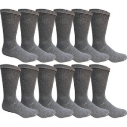 12 Pairs Value Pack of Wholesale Sock Deals Mens Crew Socks, 10-13