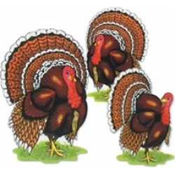 Beistle 99990 Turkey Cutouts Pack of