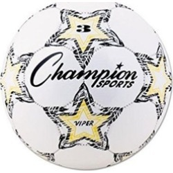 Champion Sport VIPER3 VIPER Soccer Ball, Size 3, White