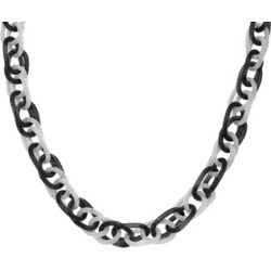 Metro Jewelry Stainless Steel Two Tone Rolo Chain Necklace
