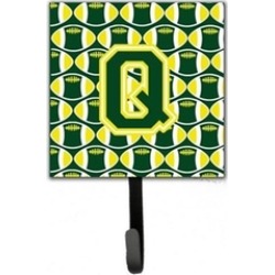 Carolines Treasures CJ1075-QSH4 Letter Q Football Green & Yellow Leash or Key Ho