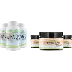Lyfetrition Alpha GPC Nootropic with 3 Pink Himalayan Salt Scrubs