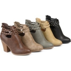 Journee Collection Womens Stacked Heel Strappy Booties