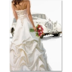 The Macneil Studio 'Bride And Car' Canvas Art