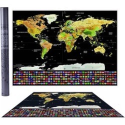 World Map Scratch Off Poster